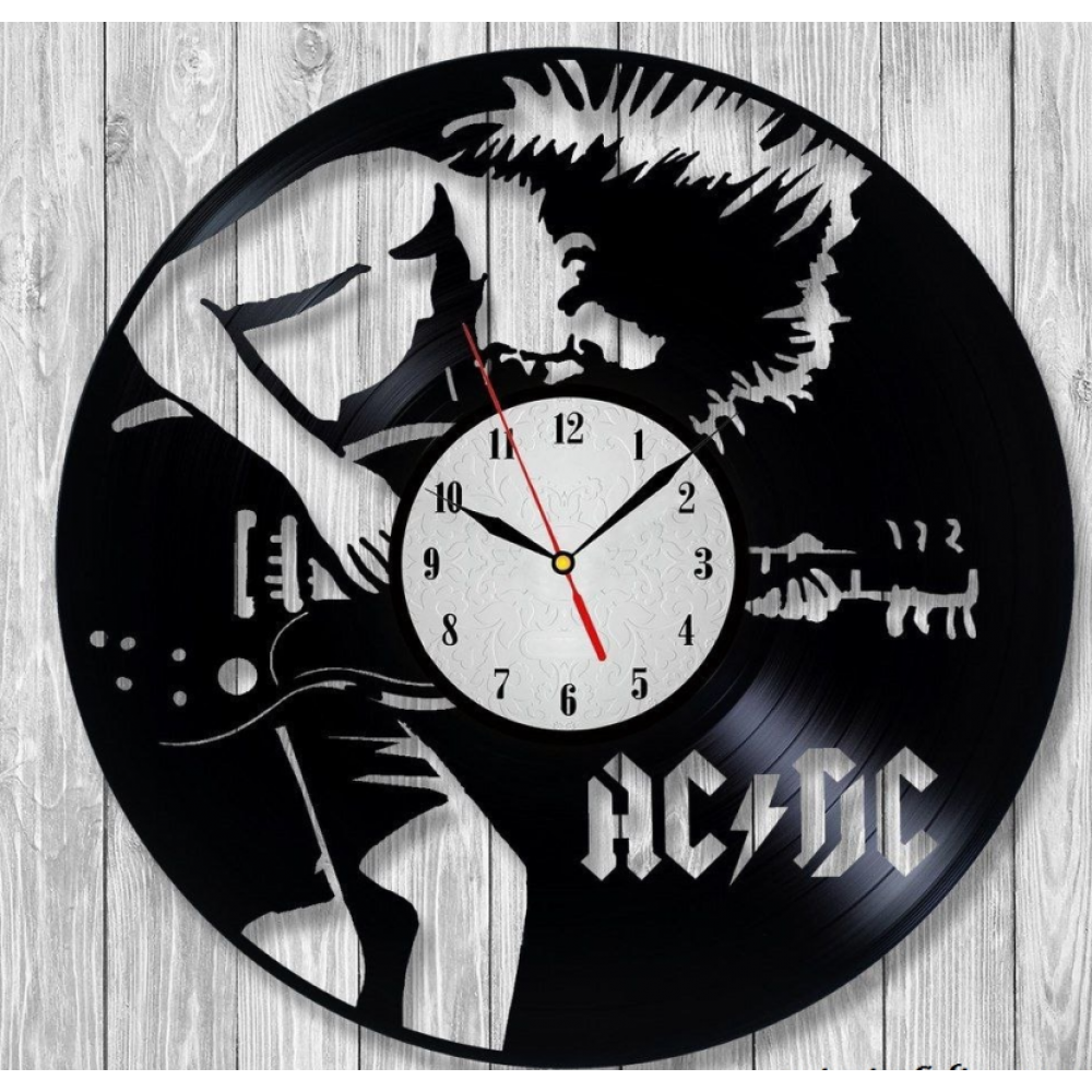 Включи альбом на часах. Часы из виниловых пластинок AC DC. Часы из винила AC DC. AC DC часы из пластинки.