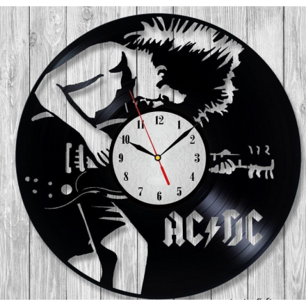 Часы на виниловой пластинке ACDC