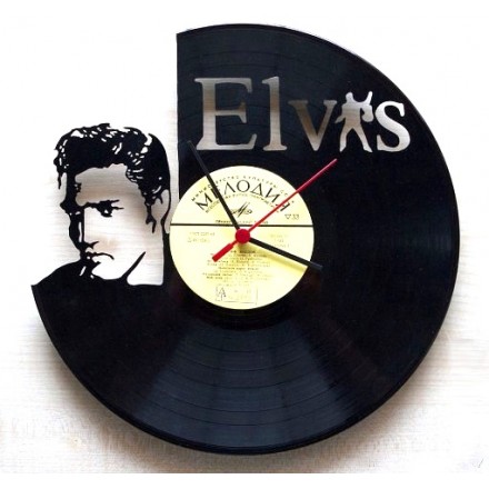 Часы на виниловой пластинке Элвис Пресли