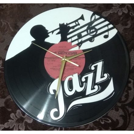 Часы из виниловой пластинки Джаз