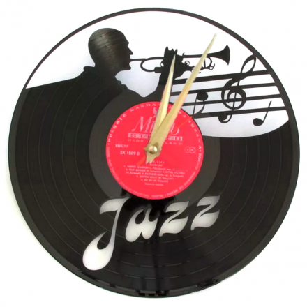 Часы на виниловой пластинке Jazz