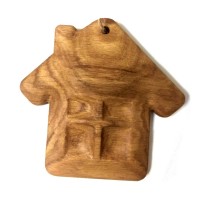 Ёлочная игрушка из дерева "Домик"