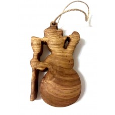 Ёлочная игрушка из дерева "Снеговик"