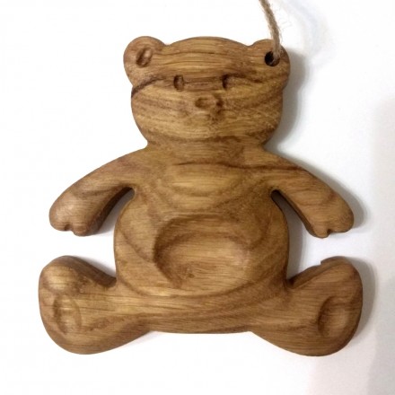 Деревянная ёлочная игрушка Медведь