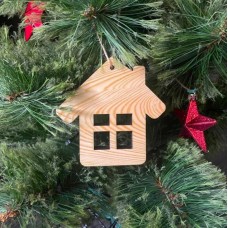 Деревянная игрушка на елку Домик
