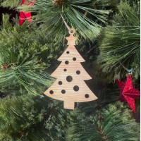 Деревянная игрушка на елку Ёлочка