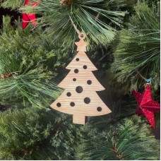 Деревянная игрушка на елку Ёлочка
