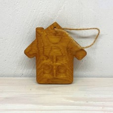 Ёлочная игрушка из дерева "Домик"