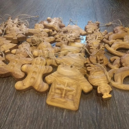 Набор деревянных ёлочных игрушек 