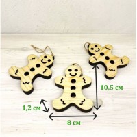 Деревянная игрушка на елку Имбирное печенье