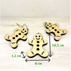 Деревянная игрушка на елку Имбирное печенье