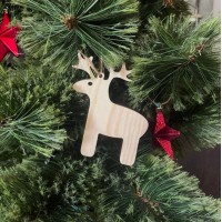 Деревянная игрушка на елку Лось