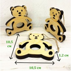 Деревянная игрушка на елку Медведь