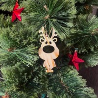 Деревянная игрушка на елку Сказочный олень