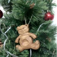 Ёлочная игрушка из дерева "Медведь"