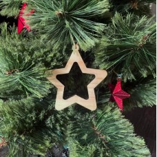 Деревянная игрушка на елку Звездочка