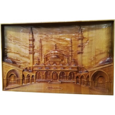 Картина из дерева Мечеть "Сердце Чечни"