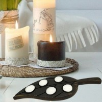 Подсвечник из дерева на 5 свечей