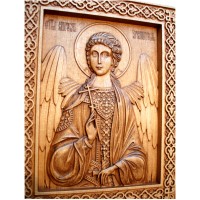 Икона из массива дерева Ангел-Хранитель