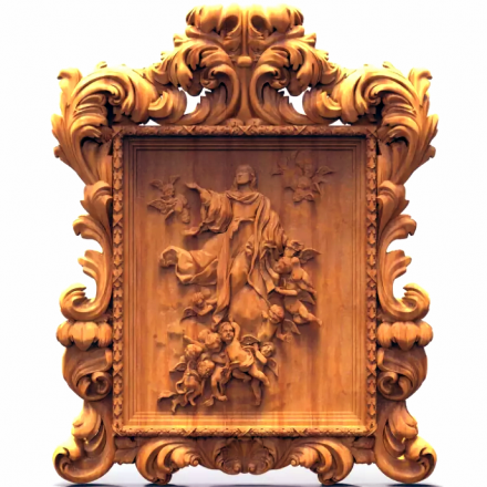 Деревянная икона Богородица