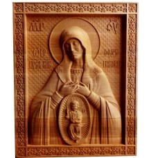 Резная икона Богородица В родах помощница