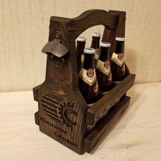 Деревянный ящик-переноска для пива