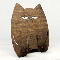 Большой держатель планшета Недовольный кот