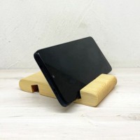 Держатель для телефона из массива сосны 2 паза